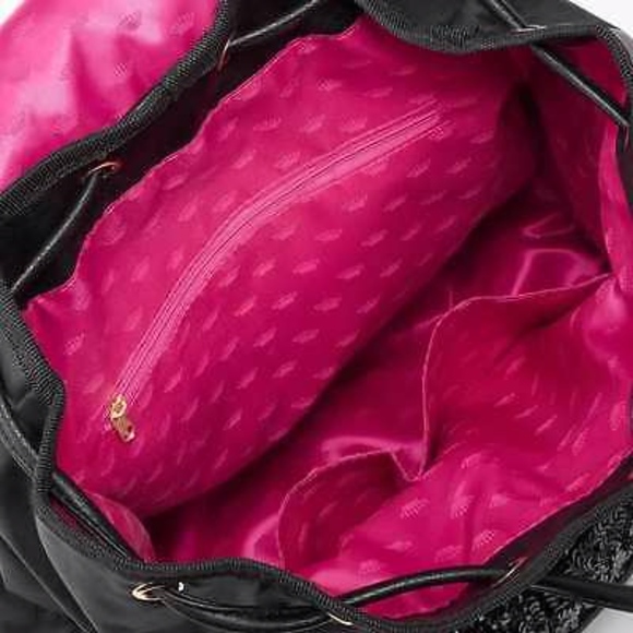 JUICY COUTURE School Backpack Bag Black Sequin NEW - Picture 3 of 5